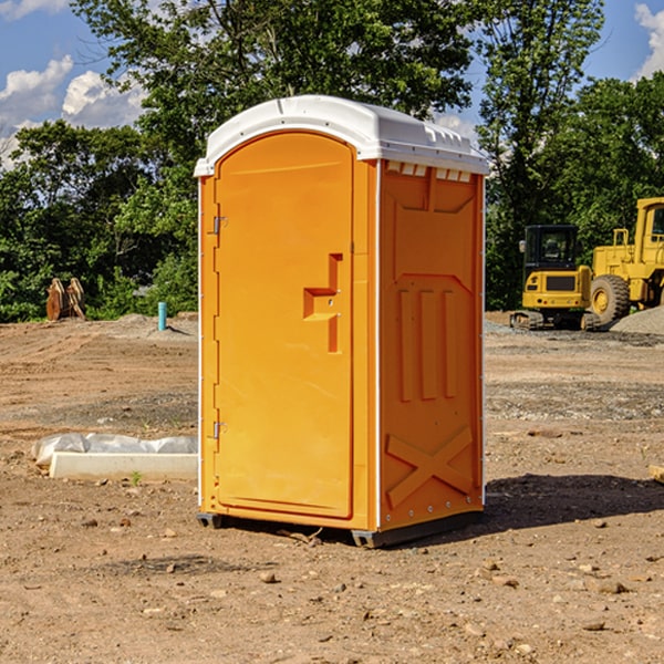 how often are the portable restrooms cleaned and serviced during a rental period in Howard County IA